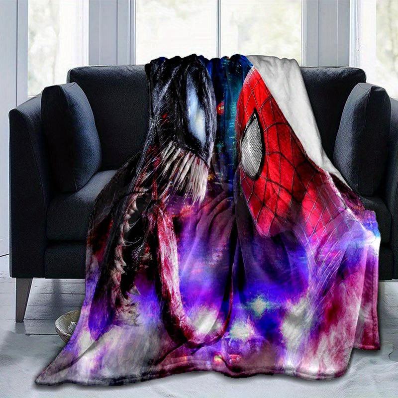 Spider-man Cute Printed Blanket Rectangular Soft Comfortable Modern Style Polyester