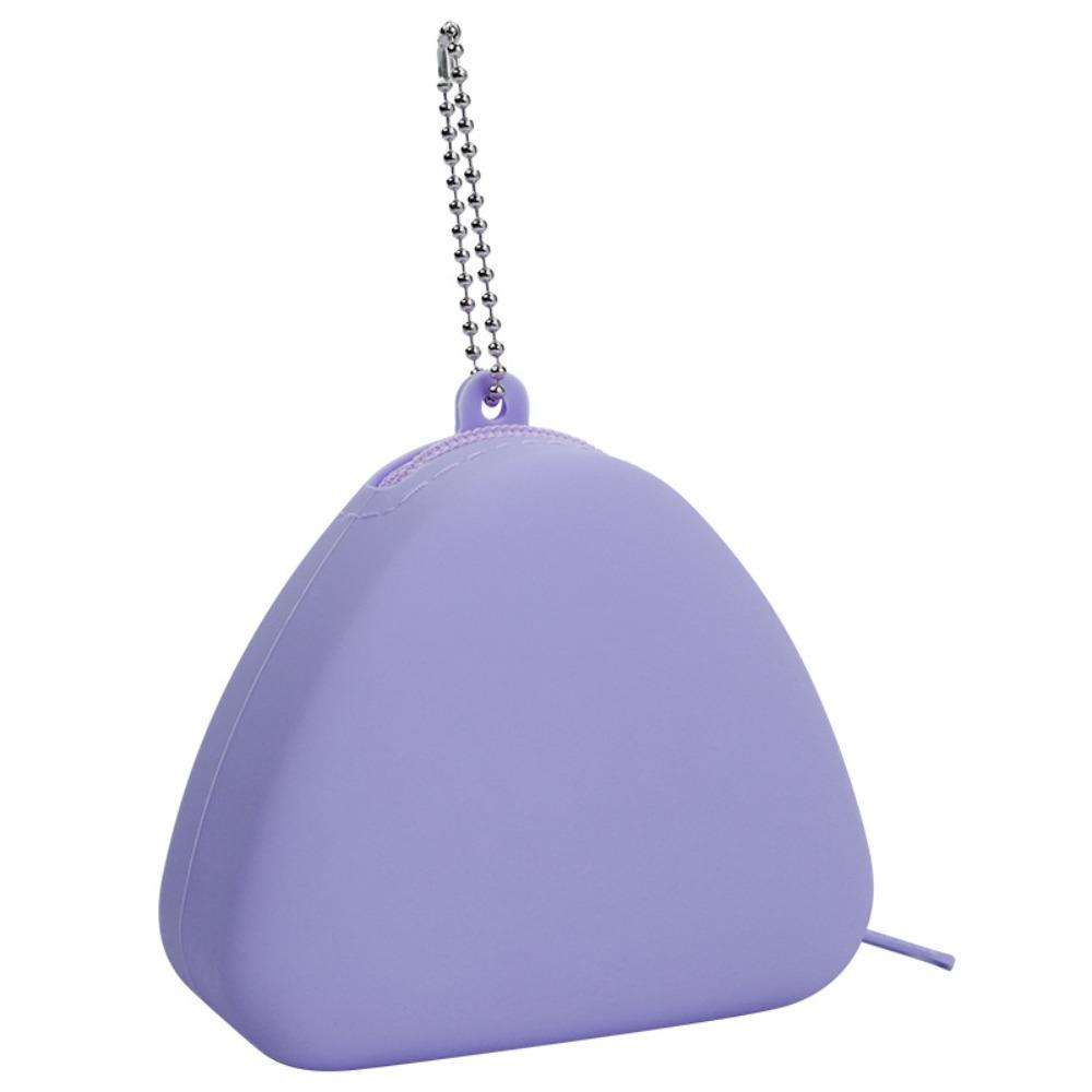 Fashion Candy Color Silicone Coin Holder Zipper Closure Portable Zipper Wallet Protective Waterproof Earphone Bag Portable Use