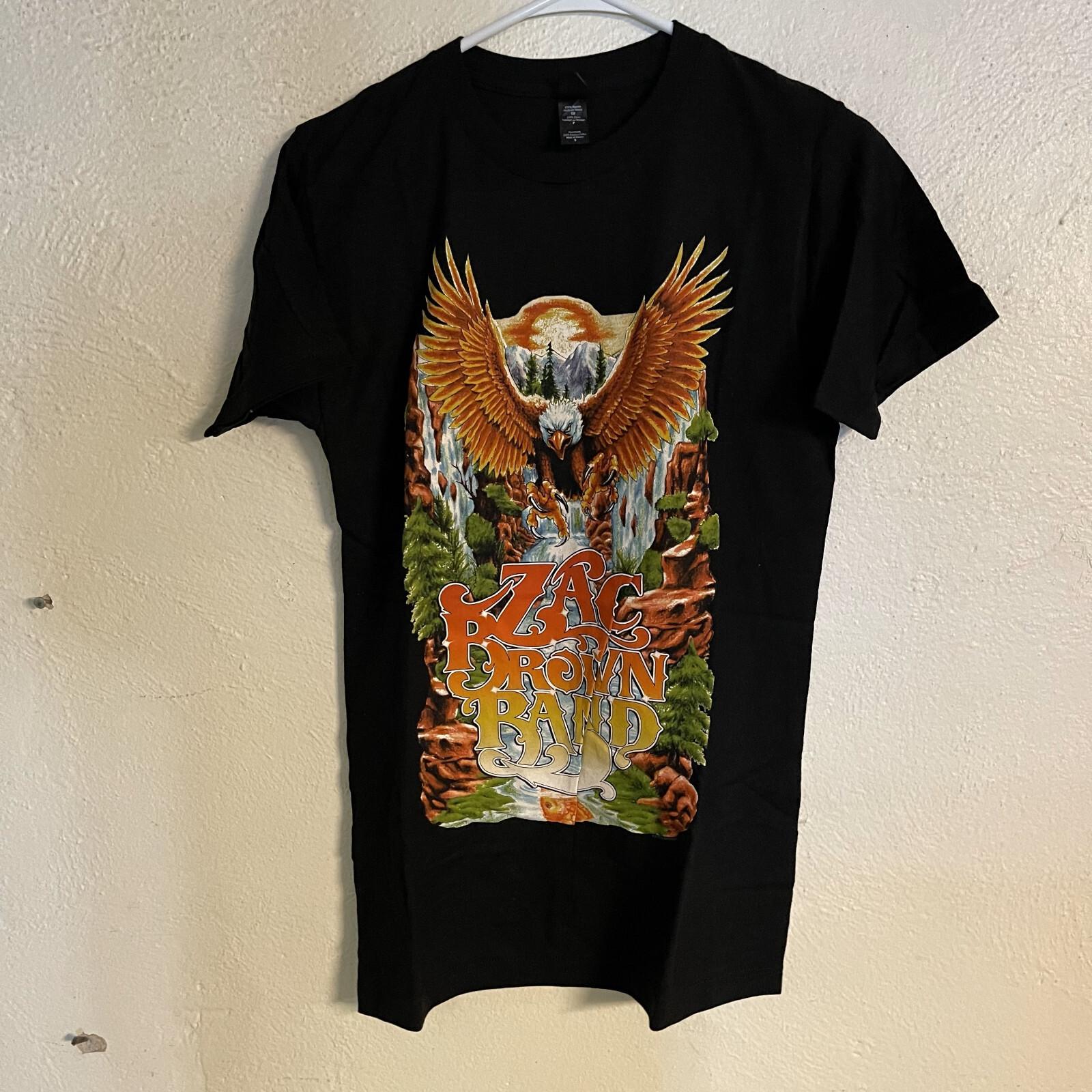 Band T-Shirt - ZAC BROWN BAND - Eagle Waterfall - Black - Large M