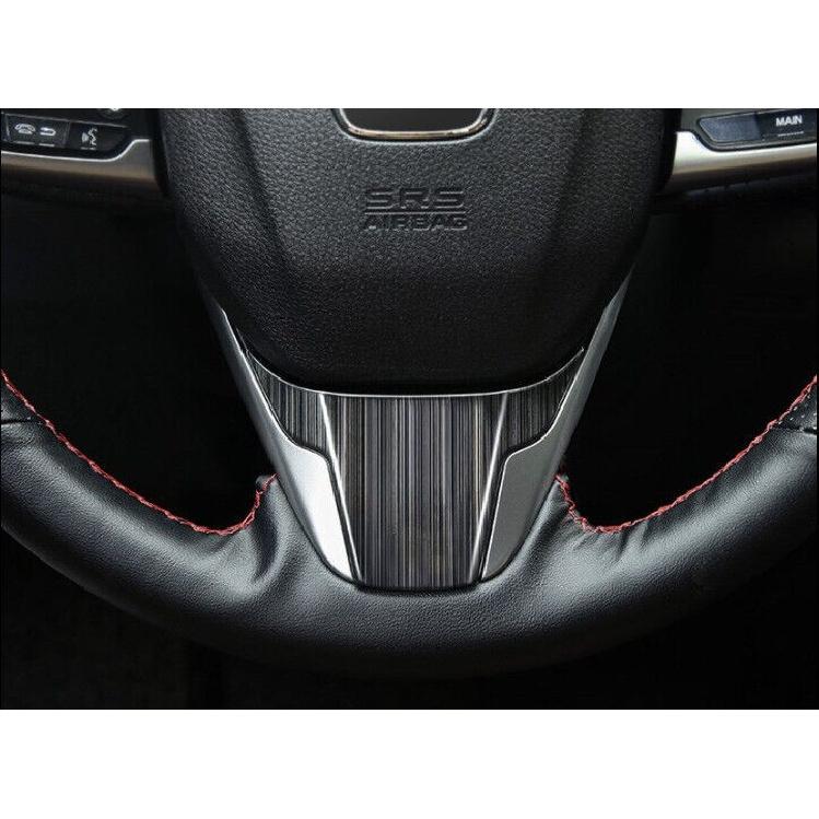 1PCS Trim Steering Wheel Sheet Cover Black Titanium For Honda CRV CR-V 2017-2022