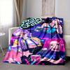 1Pc Pop Demon Hunters Flannel Blanket, Soft And Comfortable, Casual Warm, Camping Travel, Christmas, Halloween Xmas Gift N1247