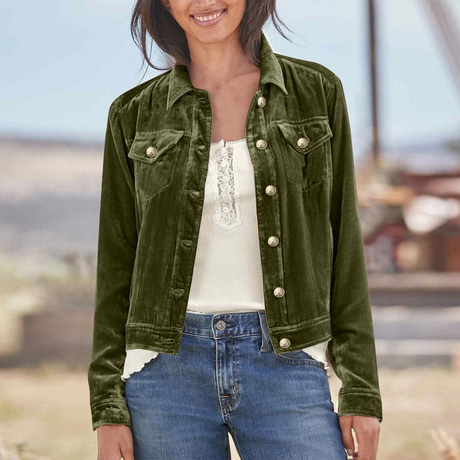 

Женская однотонная повседневная короткая куртка с длинным рукавом Canary Cargo с карманом L