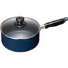 Wahei Freiz Easy-Care Saucepan 18cm Blue, Fluororesin Coating, IHGas Compatible, Stijie 2 MB-2370