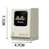 New Retro Computer Lyrics Speaker Clock Mini Computer-Inspired Desktop Digital Clock Desk Decoration Portable Speaker