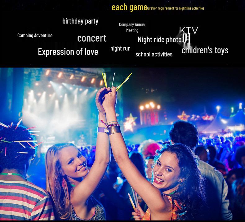 8-color mixed 50/100PCS luminous stick flashing wand-fluorescent lamp for outdoor concert night market