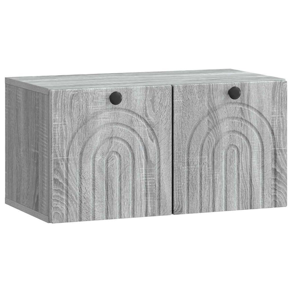 Wall Mounted TV Cabinet Grey Sonoma 59.5 x 31 x 30 cm
