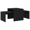 Nesting Tables Black Oak Effect 100 X 48 X 40 Cm Engineered Wood