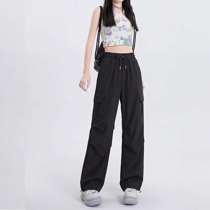 MJ STYLE Women's High-Waist Straight-Leg Cargo Pants