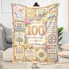 Happy Years Birthday Blanket Ultra-Soft Suitable for Seaside Bed Picnics for All Seasons Warmthful Decor Perfect Gift for Relatives and Friends