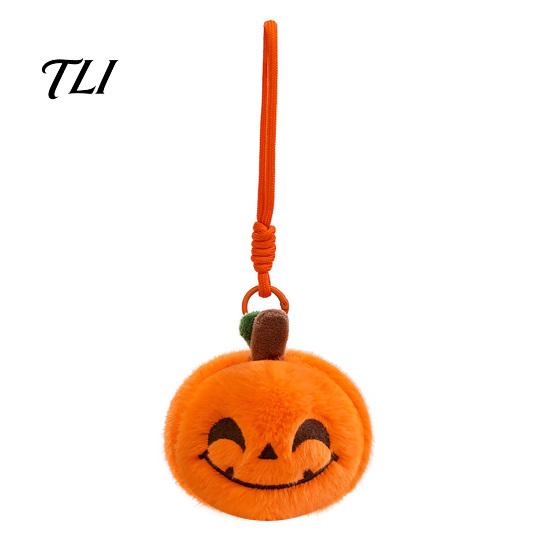 Funny Pumpkin Gifts Halloween Plush Keychain, Cute Spooky Stuffed Toy Pendant for Bag Aesthetic Accessories Keys, Soft Mini Doll Hanging Ornament