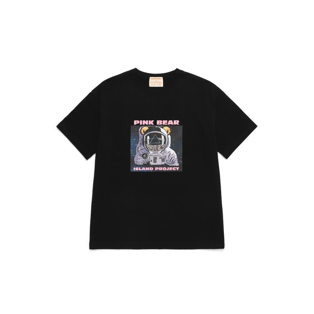 Aillaendeupeulojegteu Pink Bear T-Shirt - Black