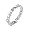 Tancise Classic 925 Sterling Silver  Zircon Ring Ladies Jewelry Wedding Promise Party Gift