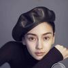 Fashion versatile PU leather beret new Internet celebrity retro painter hat women adjustable soft bud hat