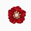 Fashion Red Flower Brooch for Women Female Jewelry Party Wedding Office Decoration Coat Scarf Lapel Pins Gifts