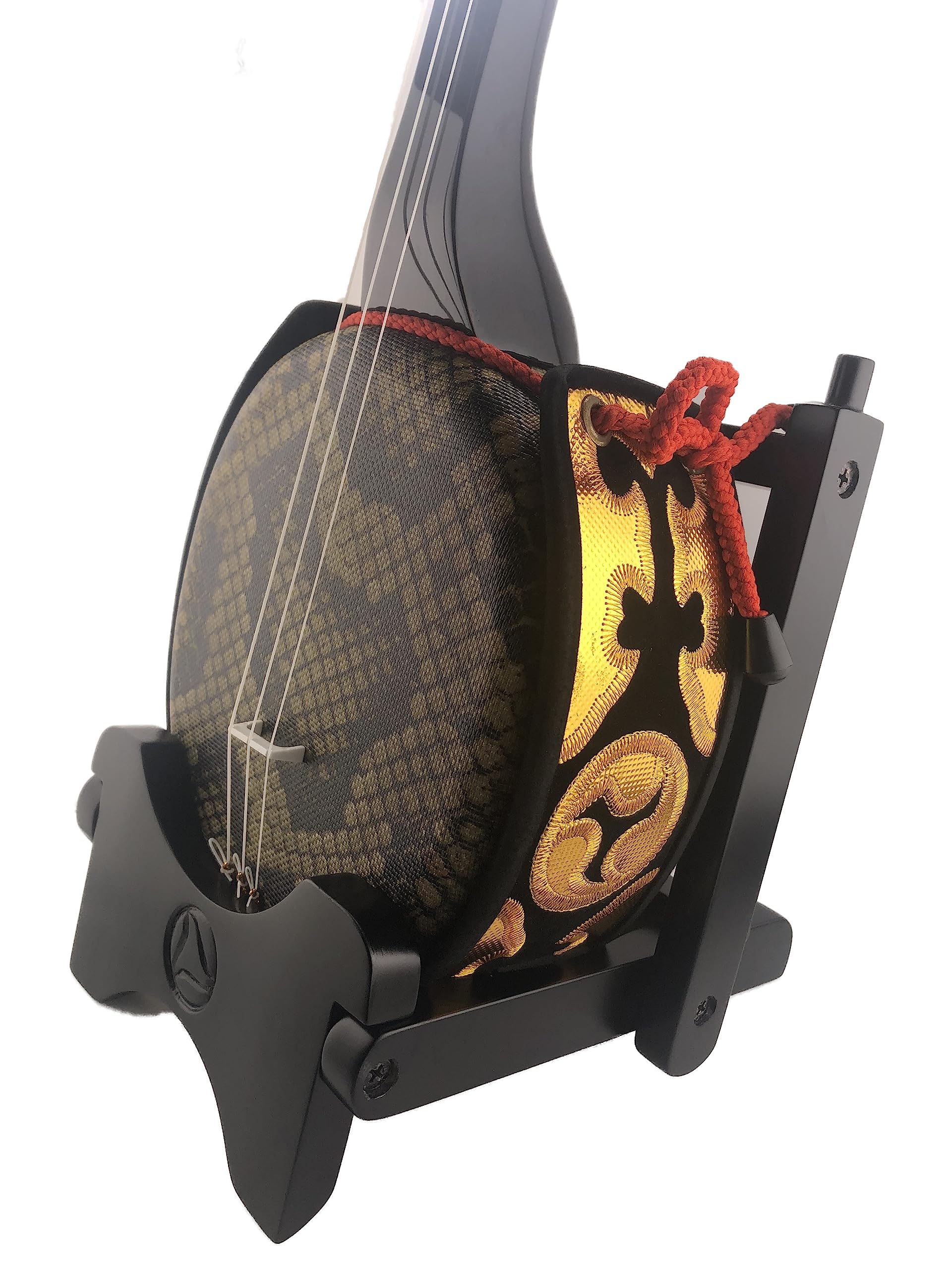 

Black folding sanshin stand Okinawan sticker +