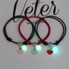 3 Pcs/set Luminous Beads Bracelet Hand-woven Love Star Moon Cat Sisters Novel Luminous Bracelet Adjustable Hand Rope