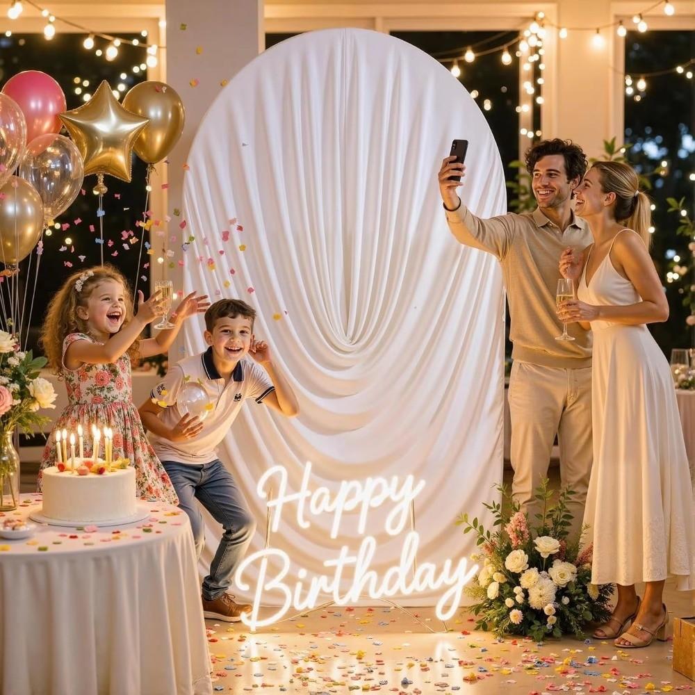 Fabric Arch Backdrop Cover Wrinkle Resistant Party Background Decoration  Baby Shower