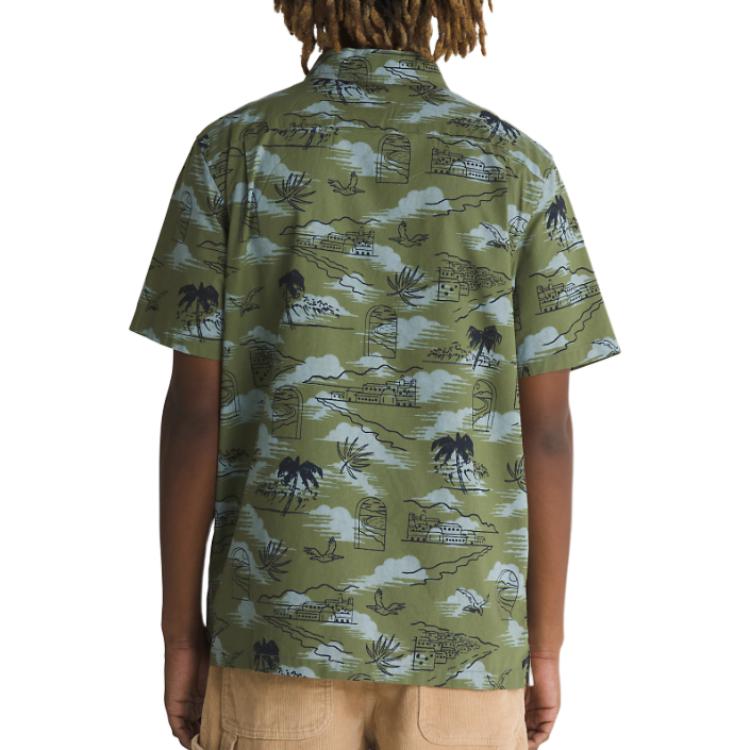 Vans Davista Buttondown Shirt Men's Olive Green VN000G7GAMB