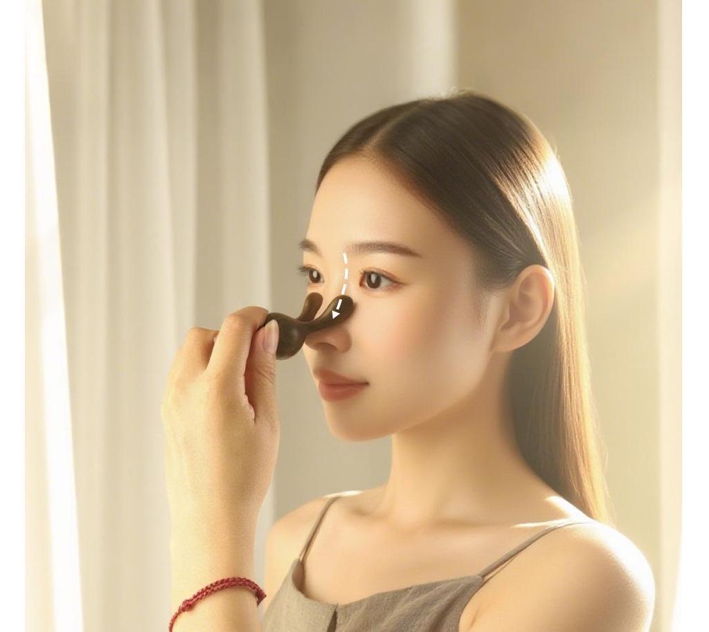 Green Sandalwood Lotus Head Massage Comb - Cute Rabbit Design for Women's Eye Acupoint and Meridian Relief.