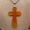 New Style Necklace Natural Stone Exquisite Cross-Shaped Pendant Necklace For Women Birthday Gift Chain 60 CM