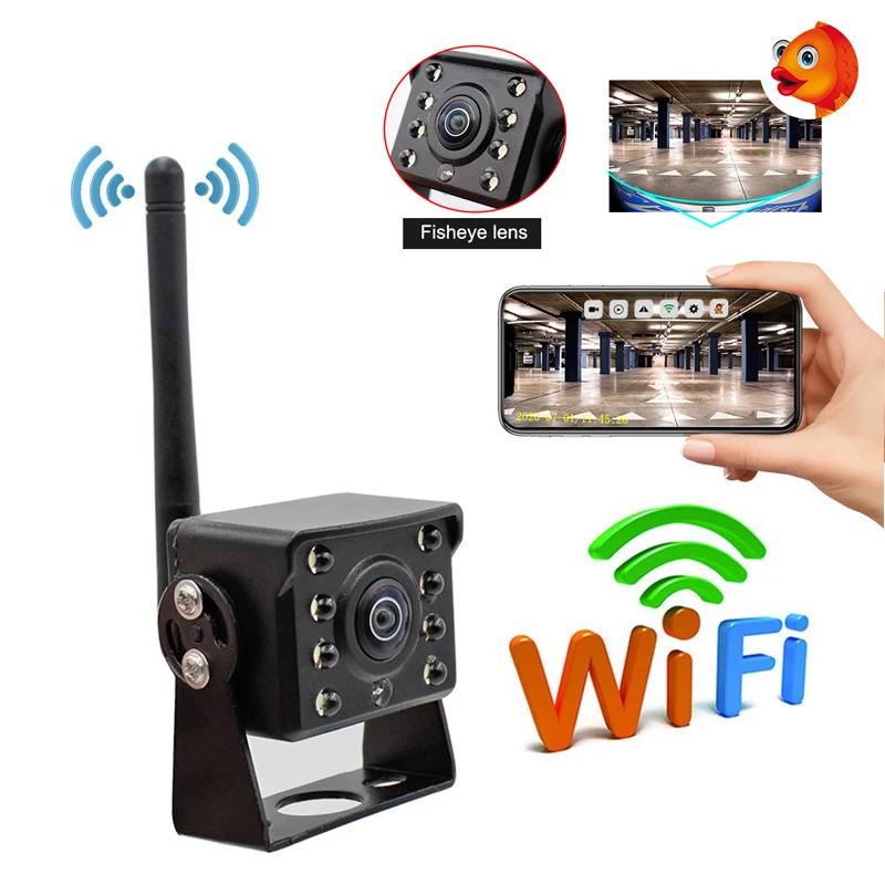 HD Wireless Reverse Camera WiFi Reverse Camera for Truck Trailer Truck RV Camper 170° Wide Angle Night Vision
