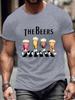 Men's Short Sleeve T-shirt Beer Lover Tees Fashion Casual Summer Top for Men Funny The Beers Road Parody Male Summer T Shirt Top