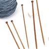 6PCS Bamboo Crochet Hooks for Weaving Bag Socks Yarn Crafts Wood Knitting Needle Pointed Head Knitting Needle