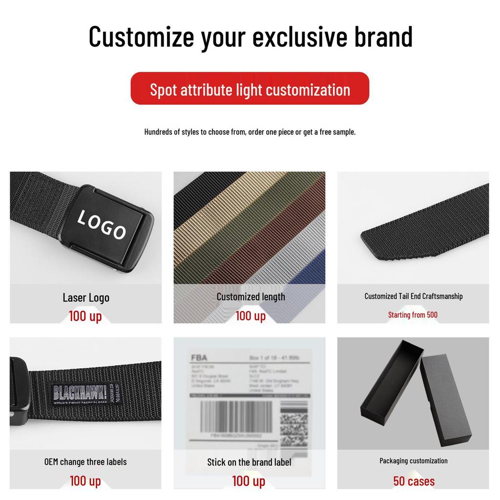 Men's Outdoor Nylon Flip Buckle Belt - Casual, Canvas for School or Military Training