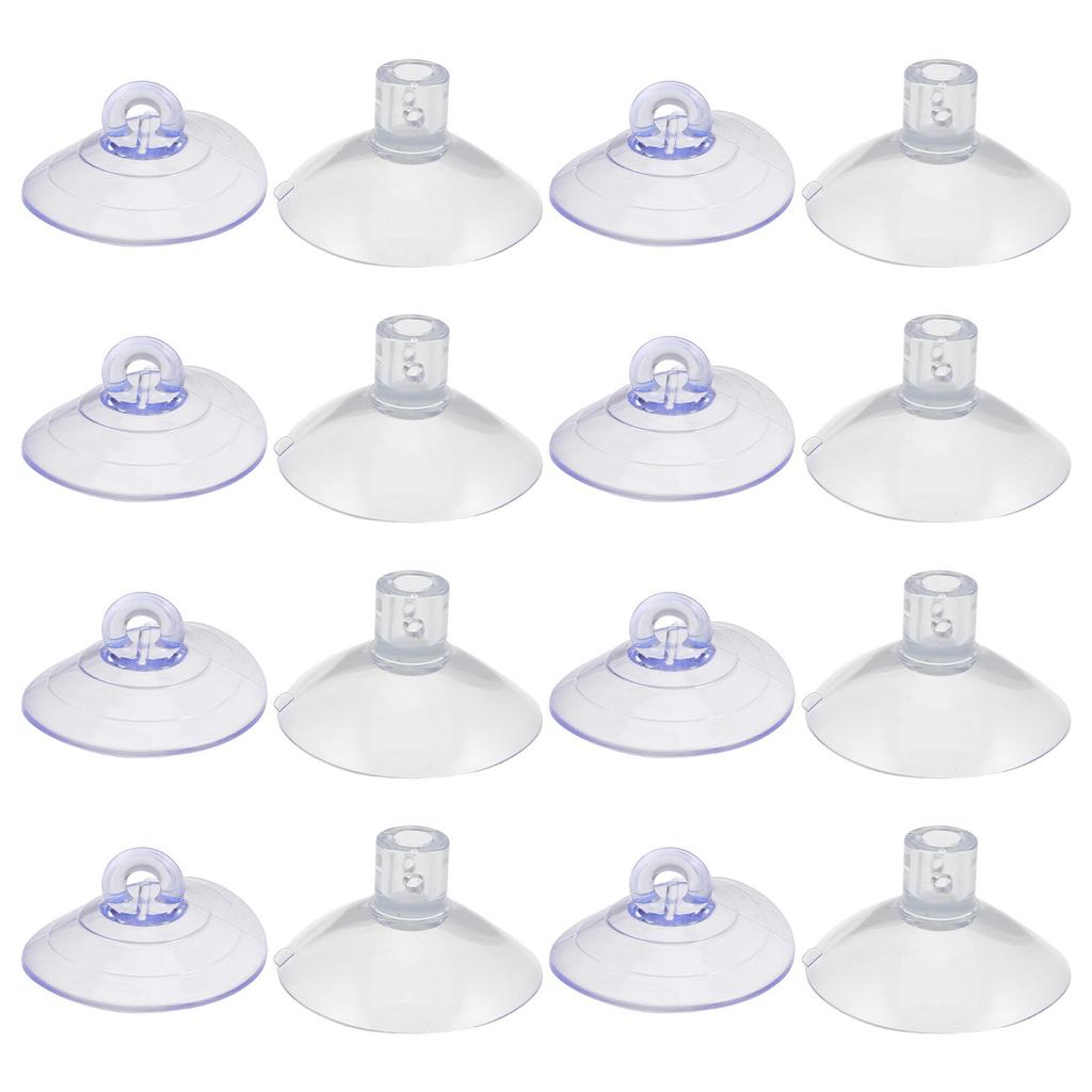 16Pcs Cat Hammock Suction Cups Replacement Transparent PVC Heavy Duty Strong Threaded Suction Cups for Glass Window Pet Perch