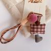 Kawaii Cute Fabric Mushroom Keychain Bag Pendant Keyrings with Lanyard  for Car Keys