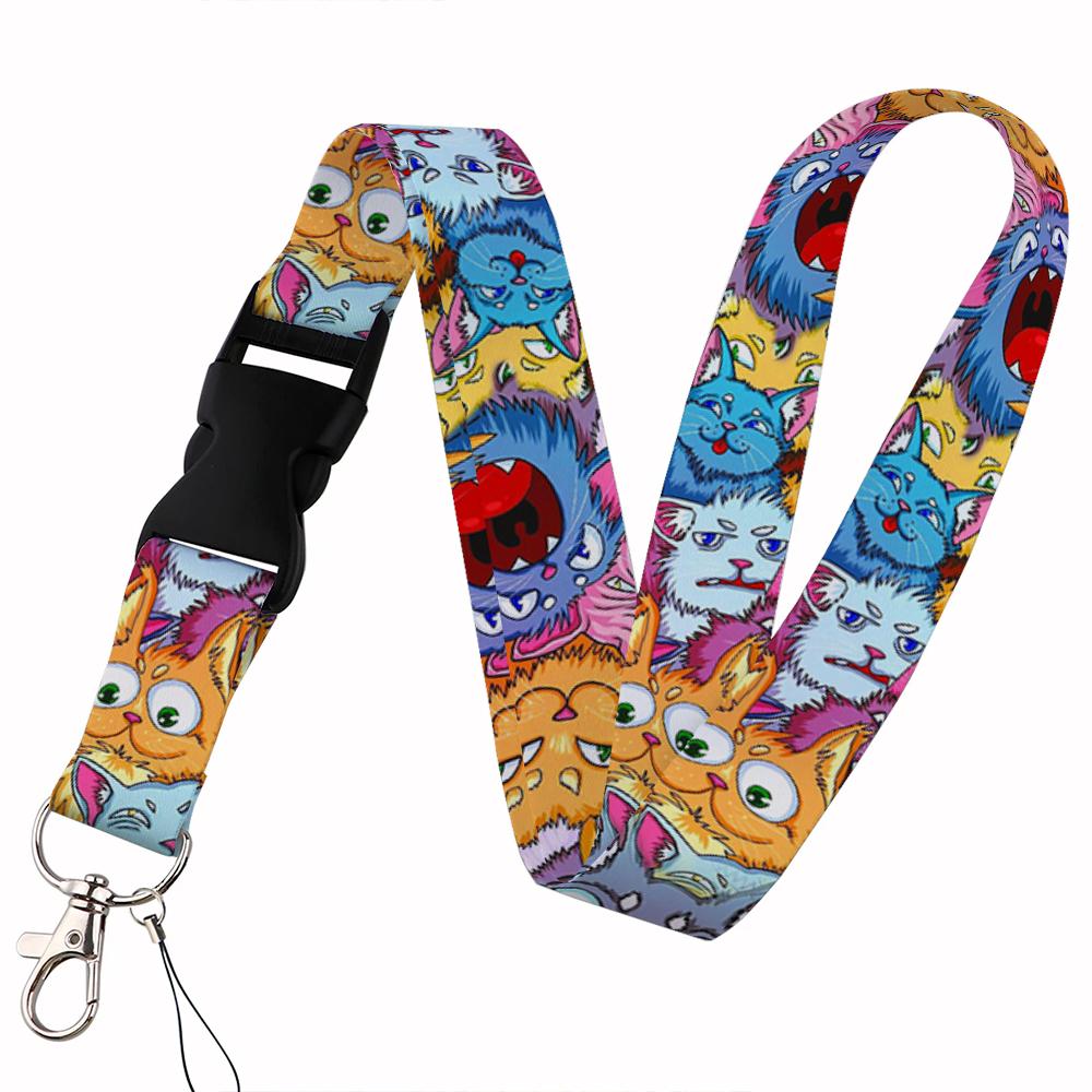 

Hot selling patterns Lanyard Keys Chain Badge Holder ID Credit Card Pass Hang Rope Lariat Mobile Phone Charm Accessories Gifts
