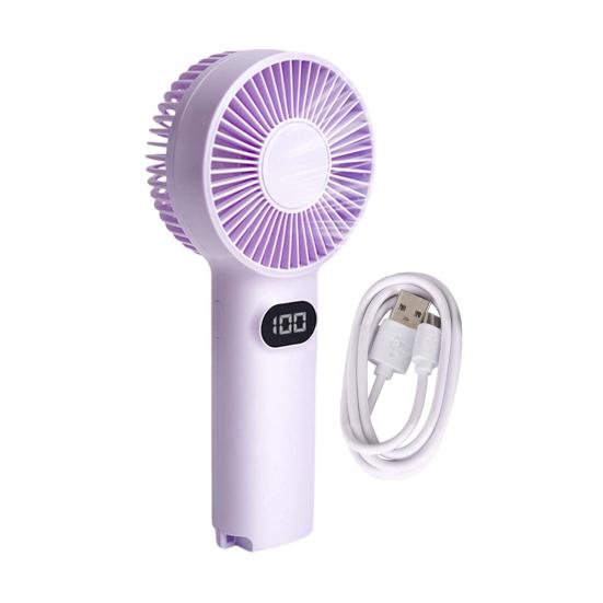 Small Handheld Fan 100 Speed Adjustable LCD Display USB Rechargeable Summer Cooling Fan Portable Travel Mini Personal Fan