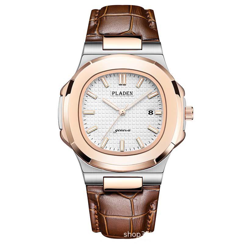 PLADEN Mens Quartz Watch Stainless Steel Waterproof Luminous Casual Sports Wristwatch