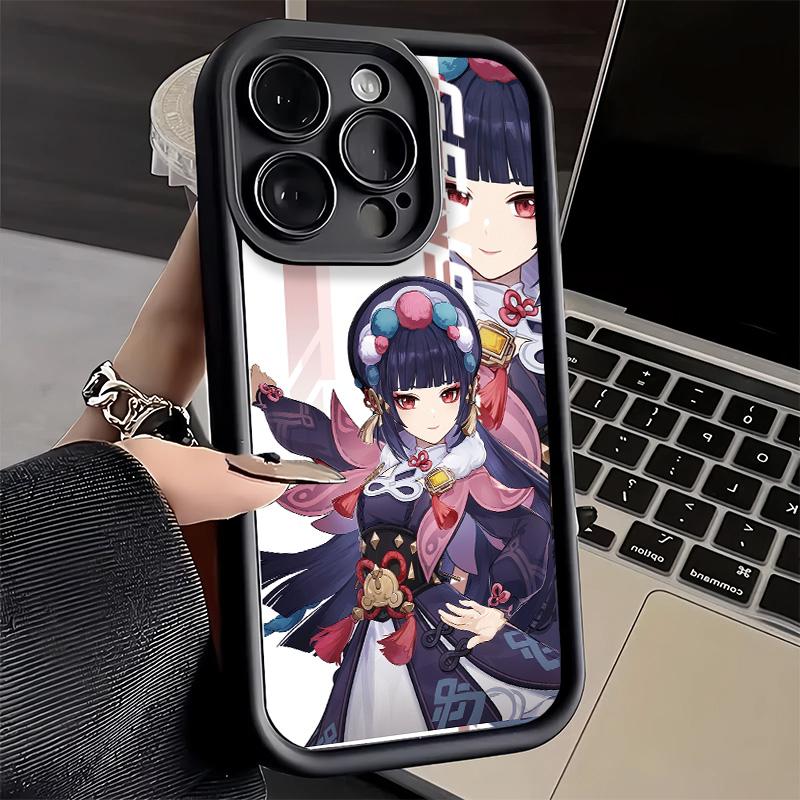 Telefoonhoesje voor iPhone 17 Air 16E 15 16 Pro Max Genshin Impact Ontwerp Cover 14 Plus 13 12 Mini Zachte Siliconen Schelp Fundas