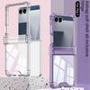 Four-corner Anti-drop All-inclusive Hinged Phone Case for Samsung Galaxy Z Flip 7 FE 6 5 Flip7 Transparent Shcokproof Back Cover