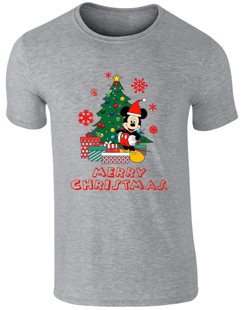Mickey Mouse Merry Christmas TShirt Vintage Mouse Xmas Tree Funny Gift Tee Top