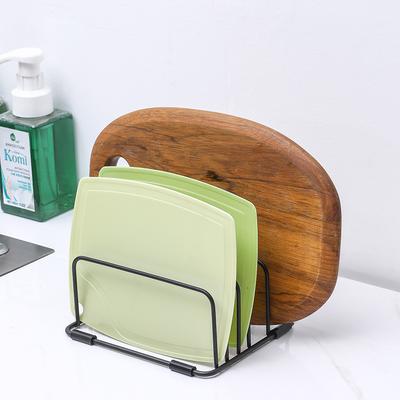 2Pcs Cutting Board Organizer Holder 5-Slot Kitchen Iron Stand Chopping Board Pots Lid Baking Sheet Cookware Storage Rack