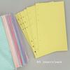 6-hole 40-page A6 Notebook with Color Refill, Grid/horizontal Line/blank Notebook Inner Core