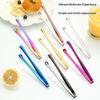 3Pcs Stainless Steel Ice Clamp Thick Anti Slip Ice Clip Fruit Coffee Cube Sugar Clip Toothed Food Clip Kitchen Accessories