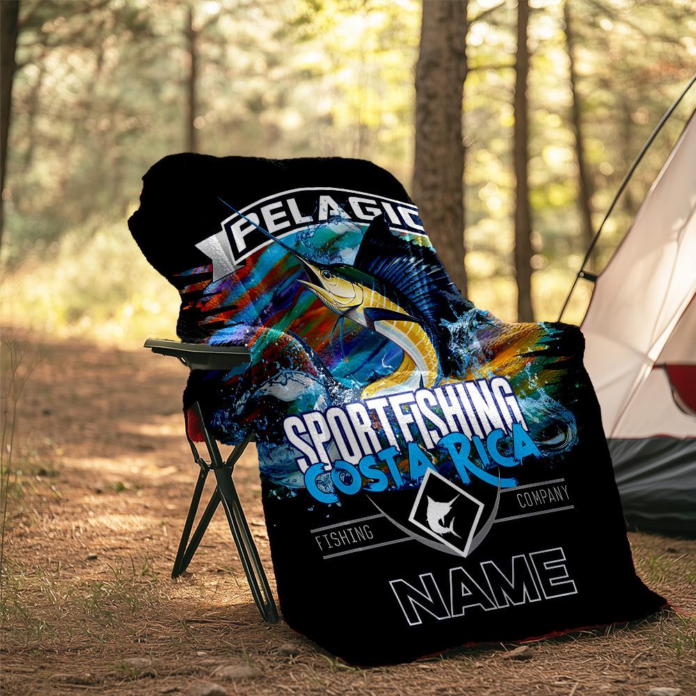 Outdoor Customize Your Name Blanket Sport Fishing Adventure Blanket Comfortable Soft Lightweight Allseason Multipurpose Blanket For Travel Camping