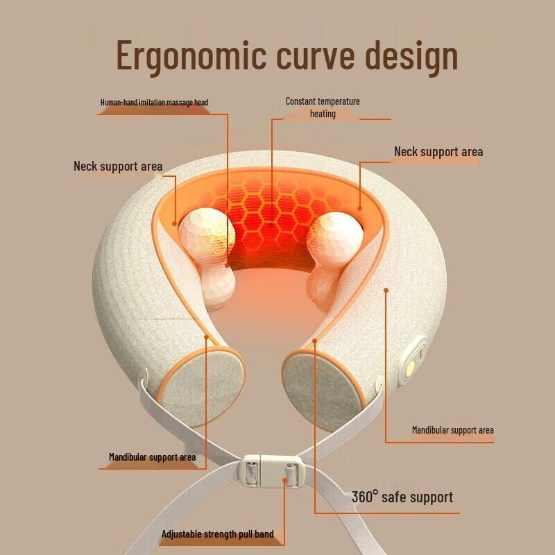 Hozheng HZ-J2 Neck Massager with Heat and Kneading CN plug (adapter included)