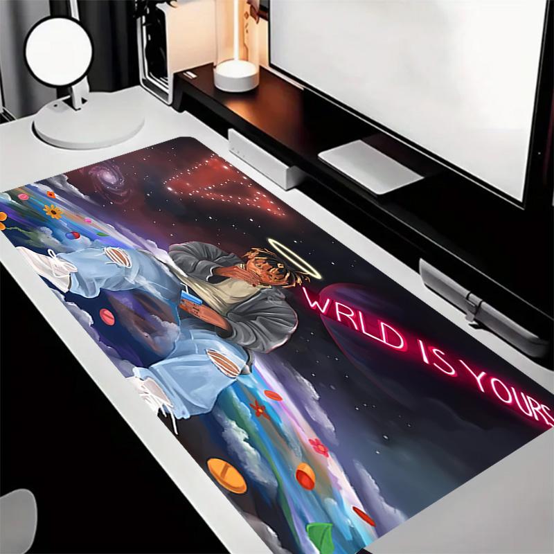 Juice WRLD Thema Premium Rutschfestes Mauspadd mit Genähten Kanten, Strapazierfähiges Gummi-Material, für Schreibtisch & Gaming Tolle Geschenke