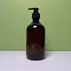 300/500ml Brown Plastic Pump Bottle for Shower Gel, Shampoo, Lotion, or Hand Sanitizer.
