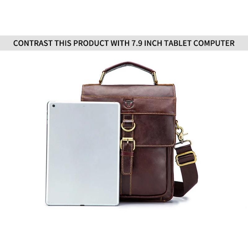 BULLCAPTAIN 2024 Брендовая кожаная мужская сумка Повседневная деловая кожаная мужская — фото 14