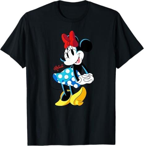 Mouse PolkaDot Skirt Cute Retro Vintage Pose TShirt S