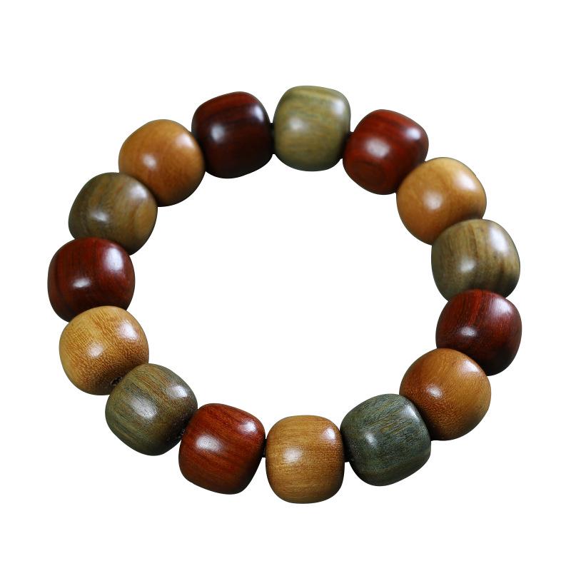 Temple Sandalwood Multi-Treasure Buddhist Rosary Beads Bracelet - Wenge Accessories Gift