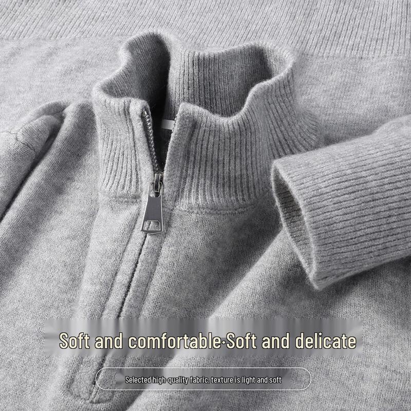 

SNOWFLYING Men s Autumn/Winter Thickened Half-Turtleneck Pullover Sweater 3XL