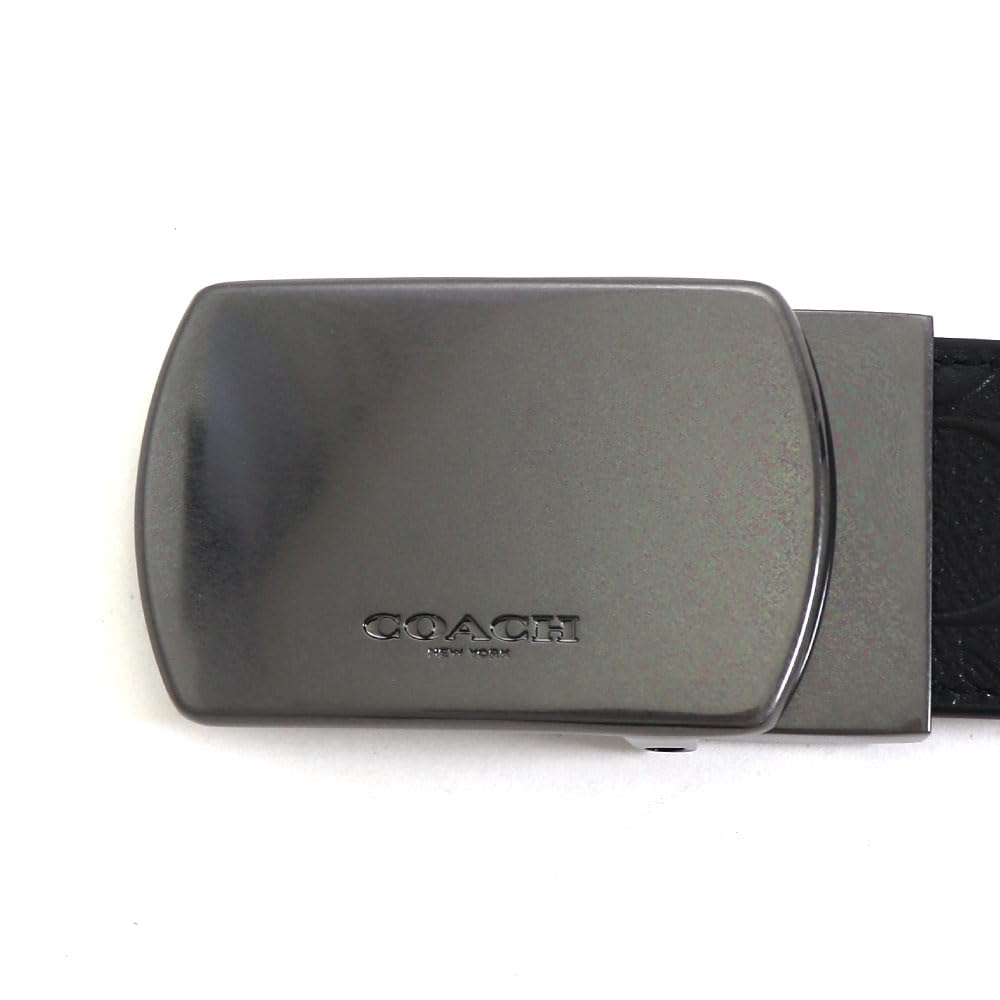Black X Dark CQ009 QBLVW [Coach] Men's Belt, Reversible, Saddle, [Used]