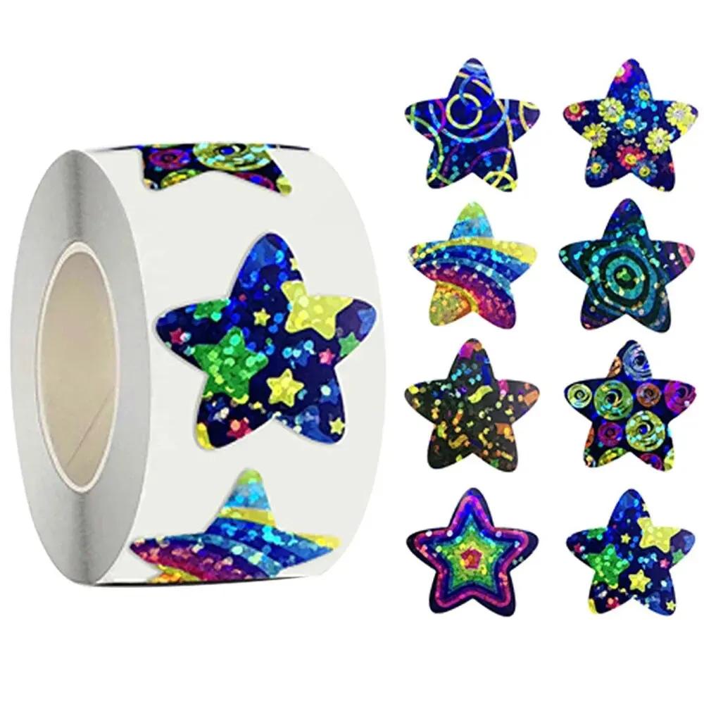 

Cartoon Outer Space Star Stickers 500Pcs/Roll: 8 Patterns, 2.5cm, for Learning Rewards Games Party Gifts & Stickers