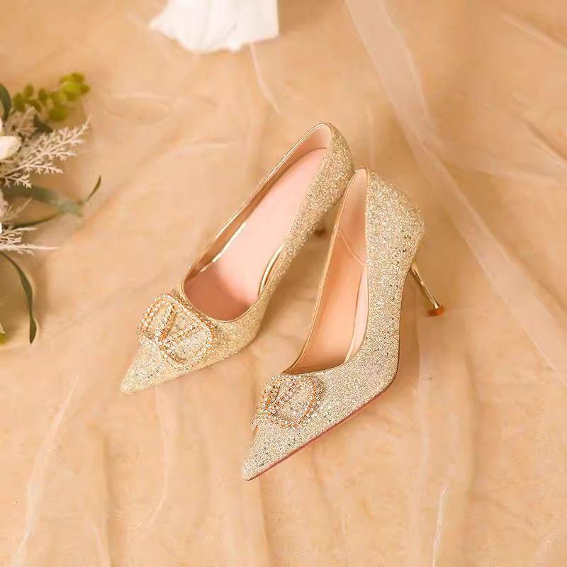 Fashion Versatile and Comfortable Women's Single Shoes Spring and Summer New Niche Not Tired Feet Shallow Mouth Thin Heel Single Shoes Women